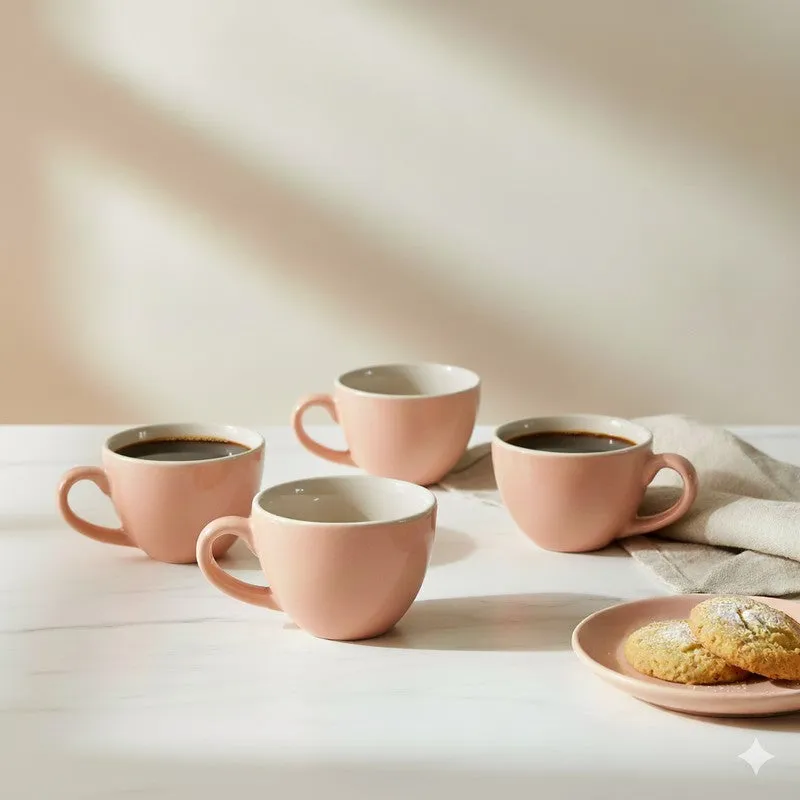 Misty Ceramic Tea Cup (80 mL Each) - Set Of Four media 1