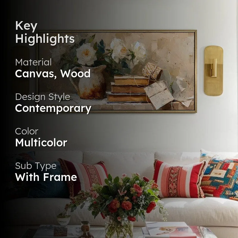 Cottage Petals Canvas Wall Painting With Frame media 2