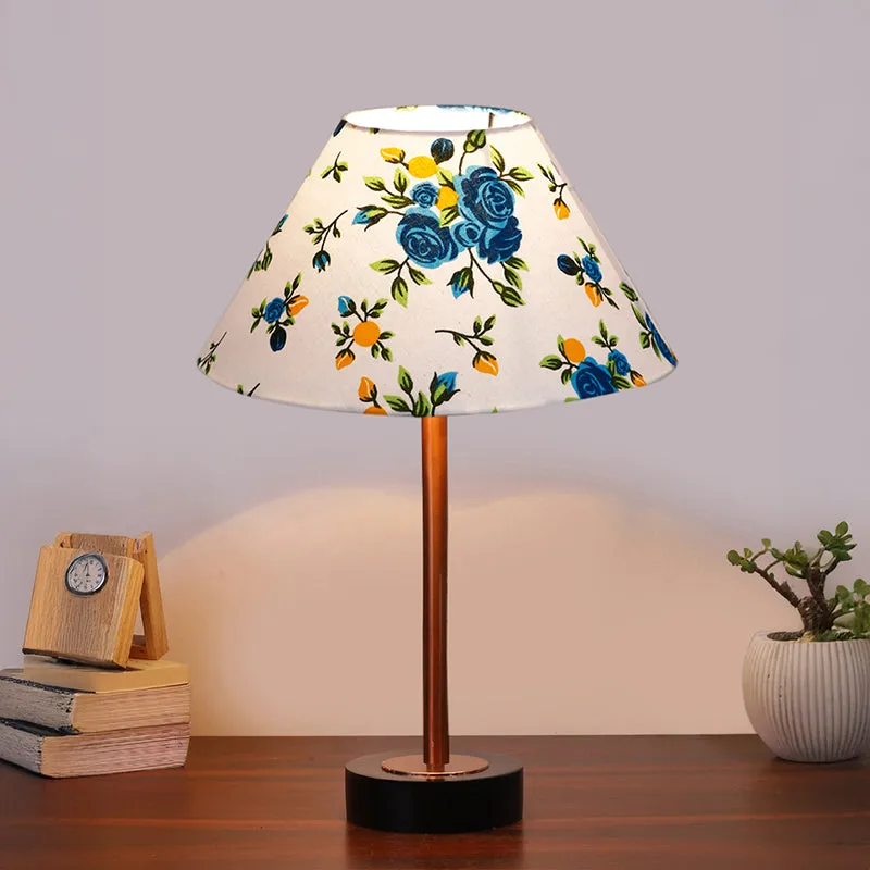 Fleur Cone Wooden Table Lamp - Multicolor media 2