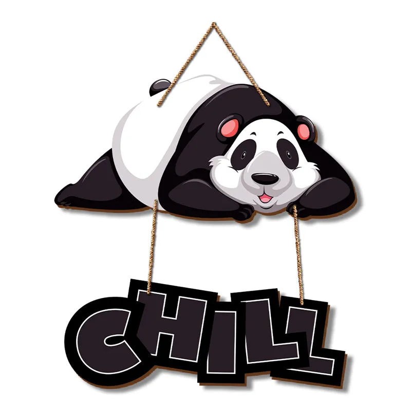 Chill Mode Panda Wood MDF Wall Hanging media 5