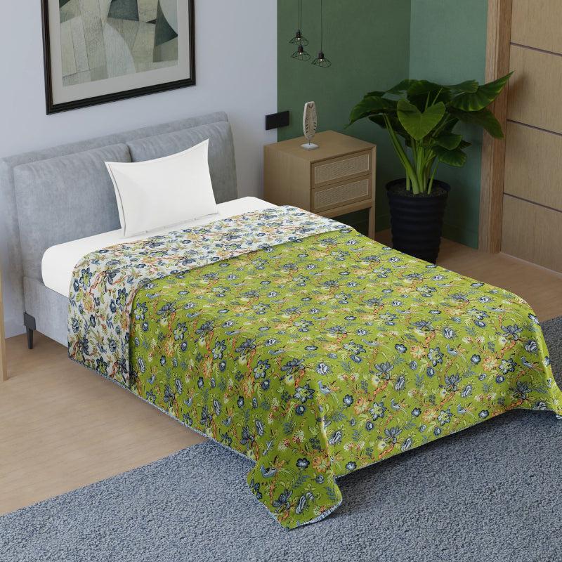 Tatva Ethnic Reversible Cotton Dohar (Green)  - 180 GSM media 3