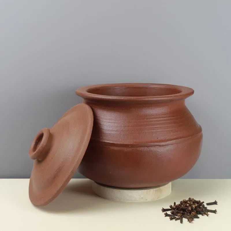 Kalikasan Rice Clay Pot With Lid Brown 3000 mL / 9 Inches media 1