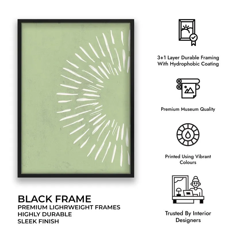 Pastel Sunray Canvas Wall Painting With Black Frame media 9