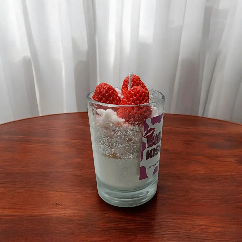 Berry Light Strawberry Scented Soy Wax Candle media 5