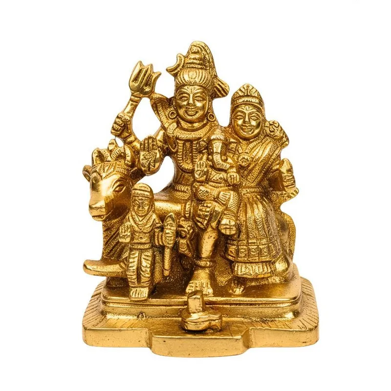 Shivapariwar Brass Showpiece - Gold media 5