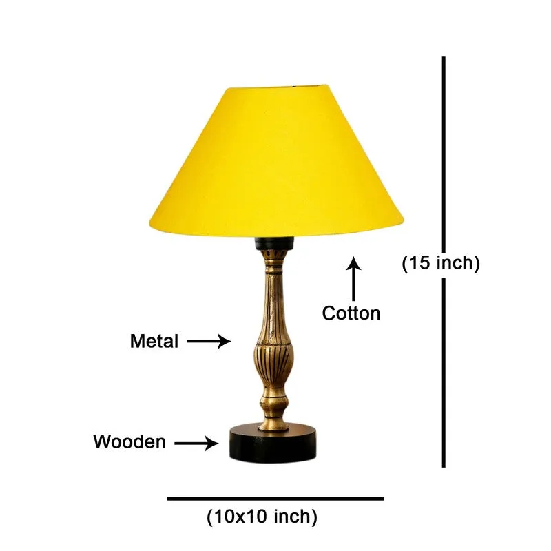 Aurelo Viro Wooden Table Lamp - Yellow media 7