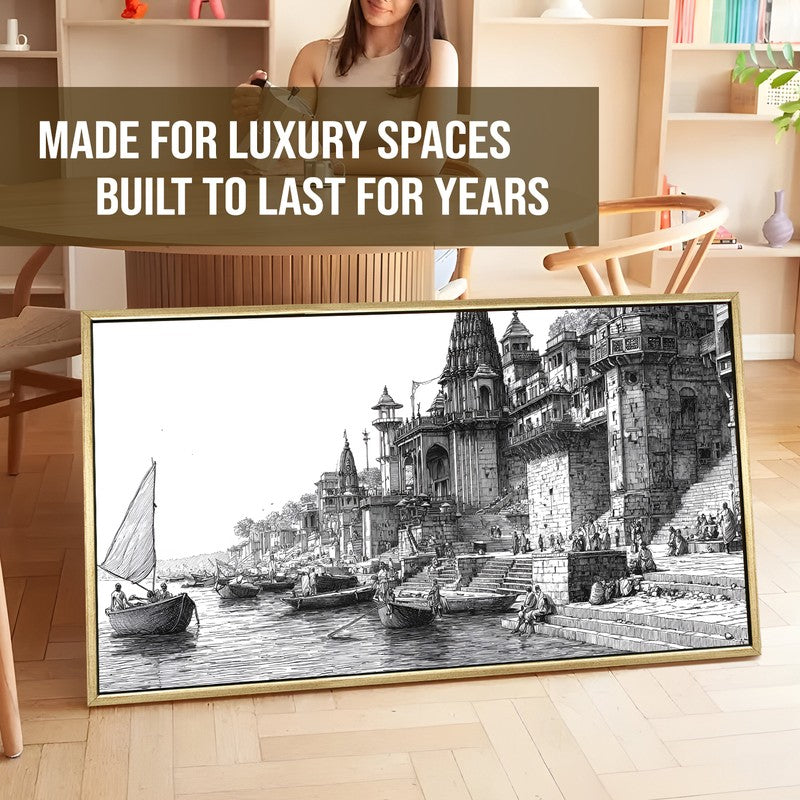 Monochrome Banaras Reverie Wall Art media 5