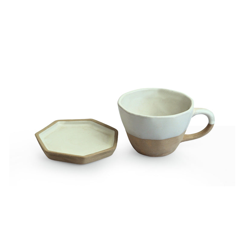 Ramal Handglazed Ceramic Tea Cup With Saucer (200 ML) - Four Piece Set media 4