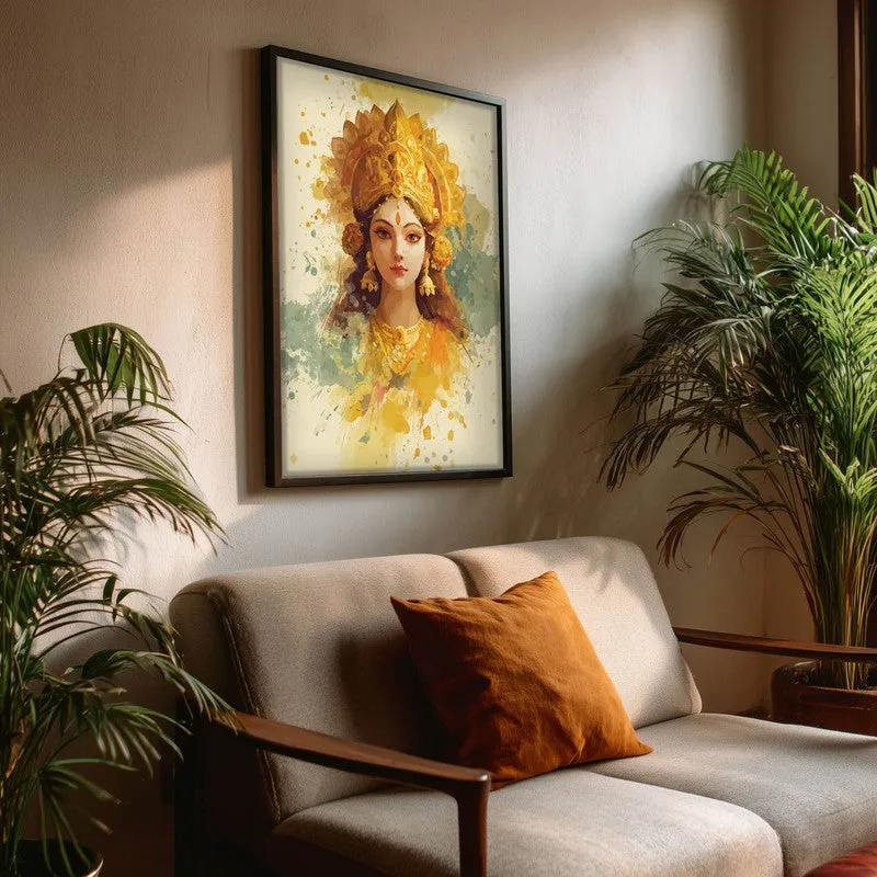 Soothing Aura Maa Durga Archival Paper Wall Art media 3