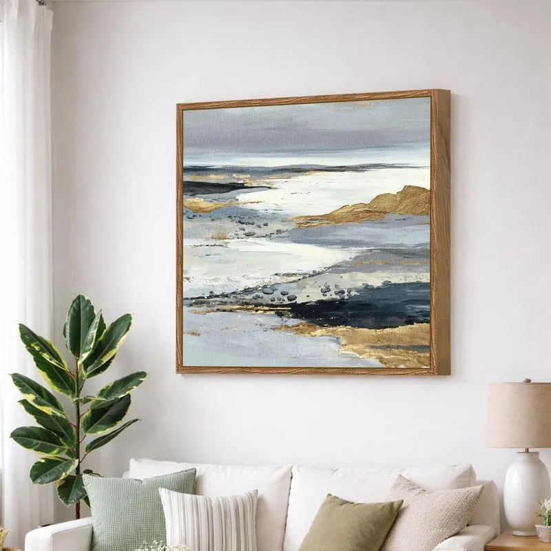 Peaceful Shores Canvas Wall Art With Frame media 3