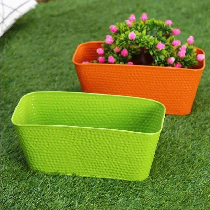 Grow Greens Planter (Green & Orange) - Set Of Two media 3
