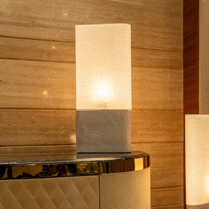 AarviDecor Benson Classic Fabric Table Lamp - White media 3