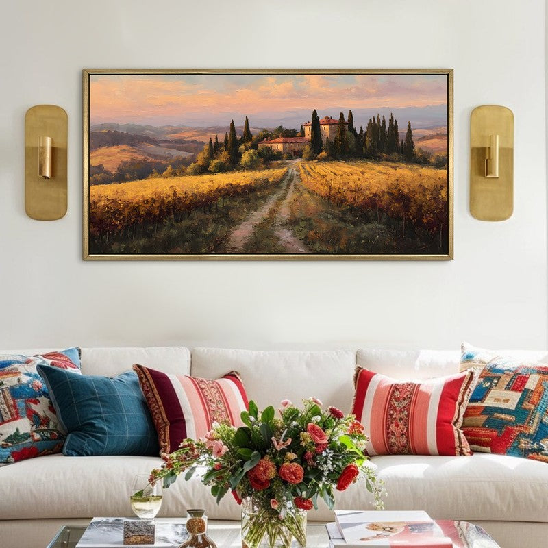 Vinescape Canvas Wall Painting With Frame