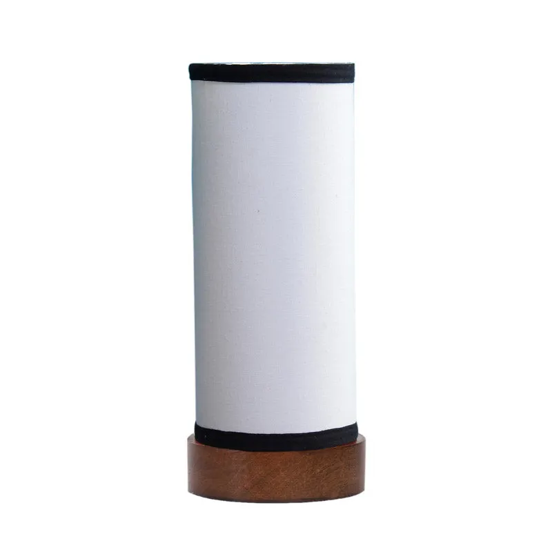 Jaala Tower Wooden Table Lamp - White,Black media 4