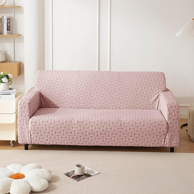 Urbana Jacquard Sofa Cover - Pink media 5