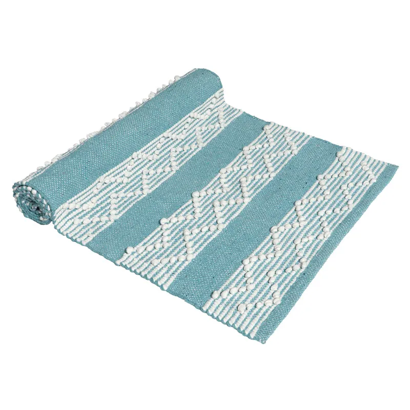 Weavax Cotton Runner Rug - Light Blue media 6