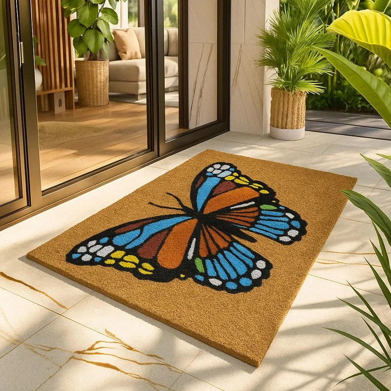 Butterfly Coir Door Mats - Brown media 3