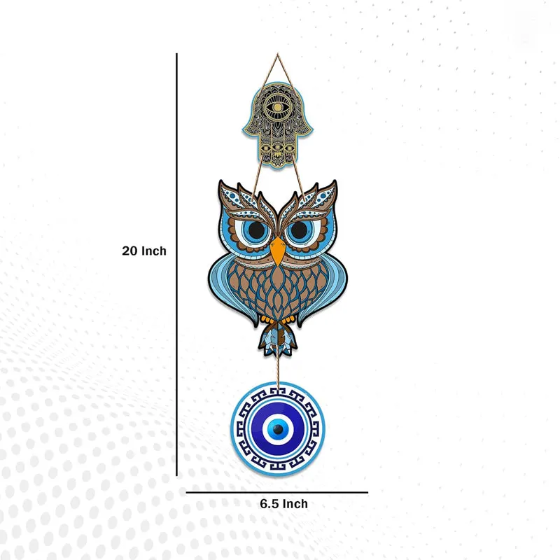 Owl Nazar III Polyester & MDF Wall Hanging media 5