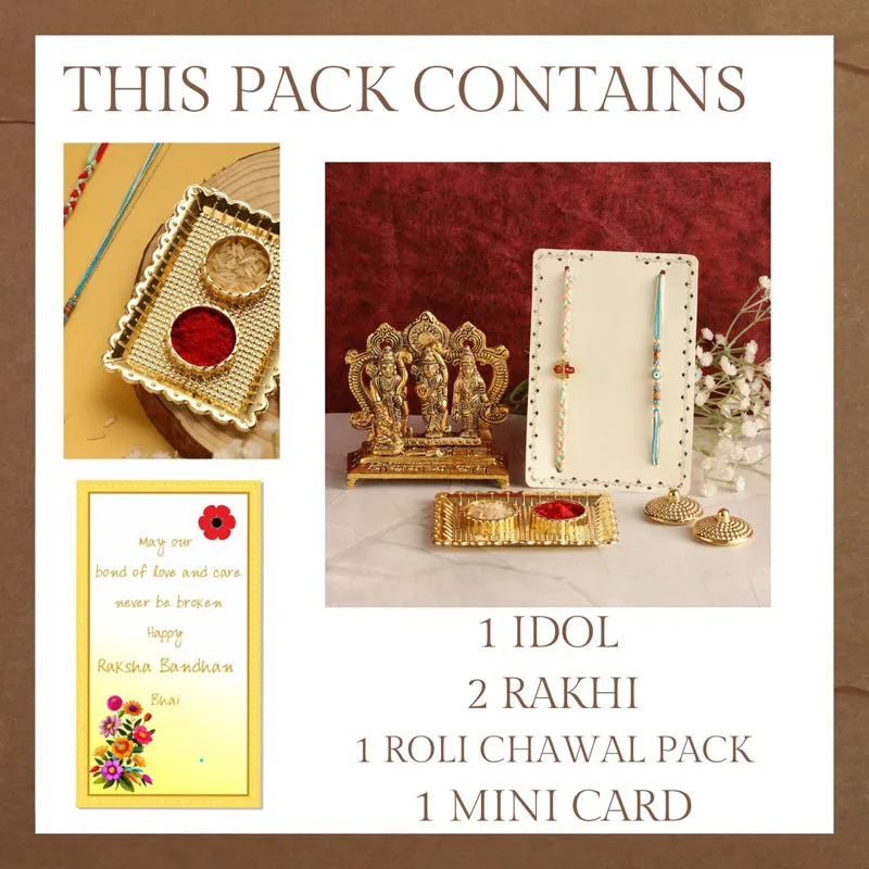Ramayana Rudraksha & Evil Eye Rakhi Hamper media 5