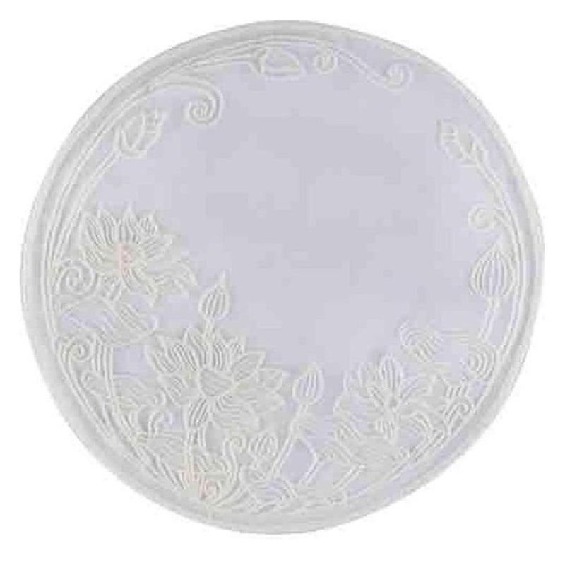 Embroidered French Doily Lotus Coasters - Set Of Six media 4