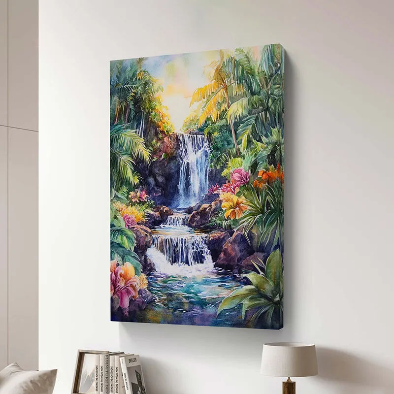 Vibrant Cascade Wall Painting media 1