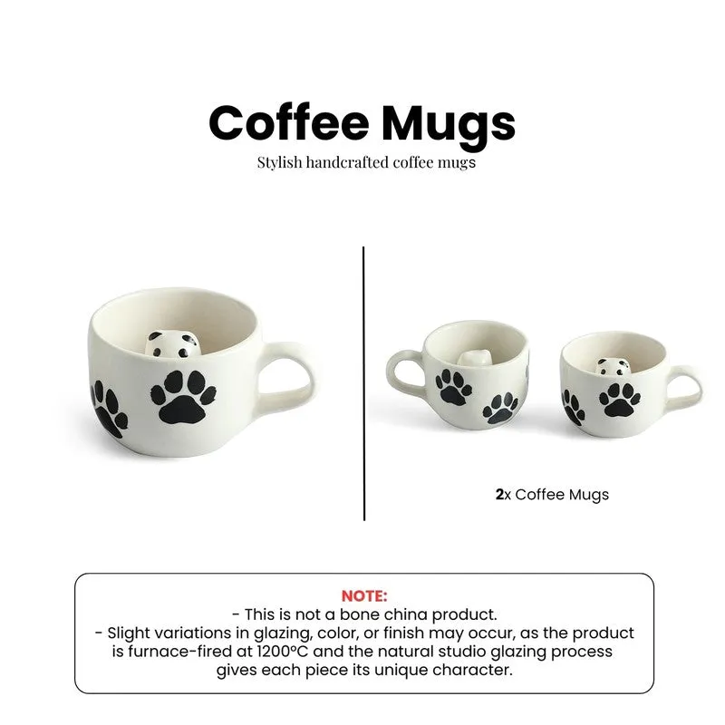 Furry Ceramic Tea Cup (210 mL Each) - Set Of Two media 6