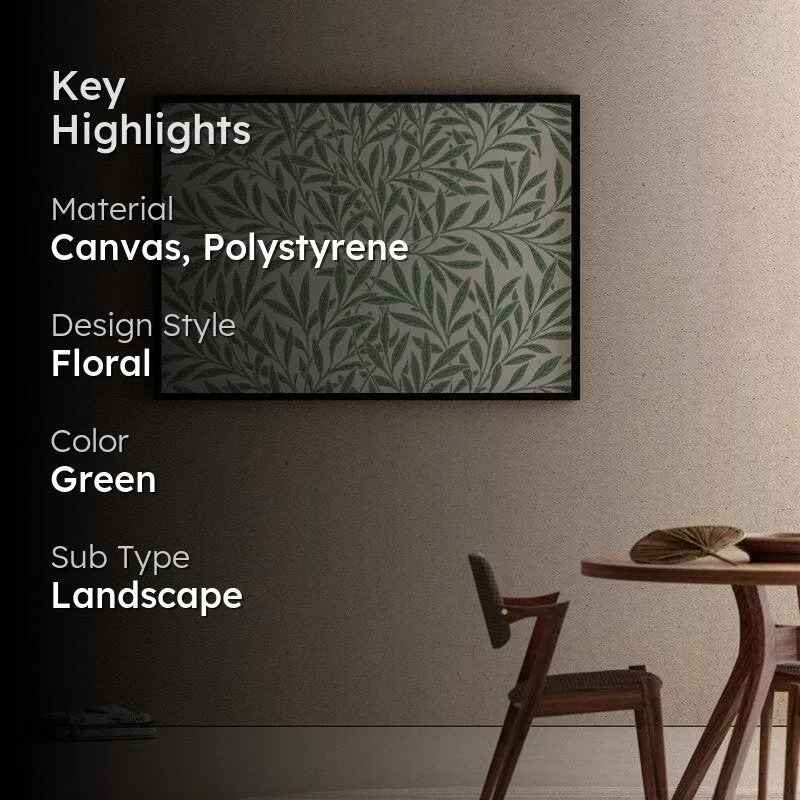 Leafy Mural By William Morris - Black Frame media 2
