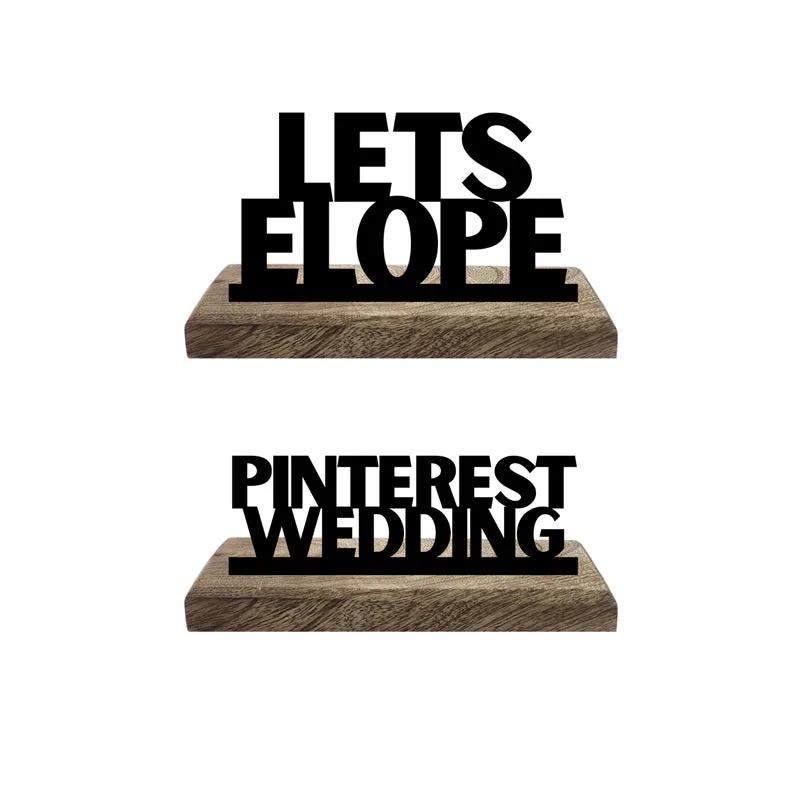 Pinterest Wedding Typography Showpiece - Set Of Two media 4