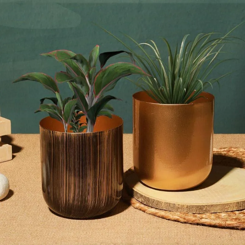 Nebula Goldo Planter - Set Of Two media 3