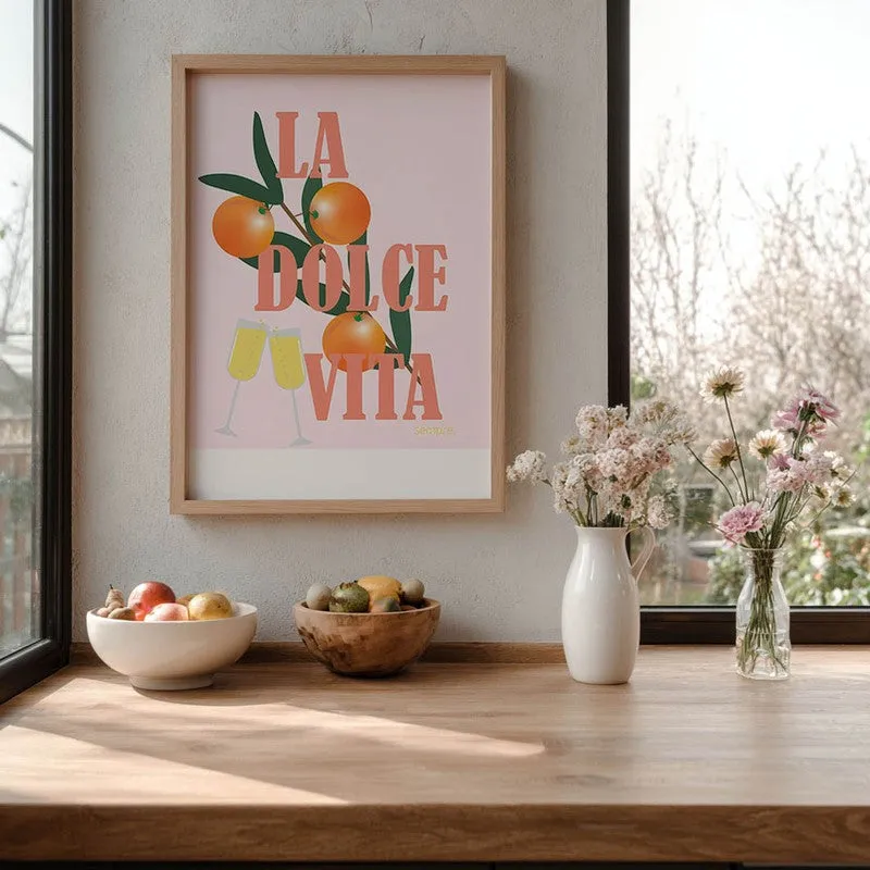 La Dolce Vita Archival Canvas Wall Art - Brown media 6