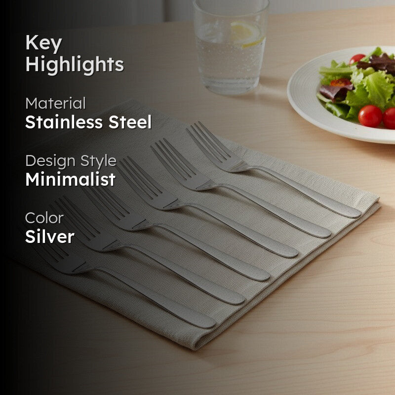 Sitello Stainless Steel Fork Set - Set of Six media 2