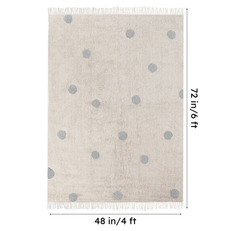 Polka Dream Tufted Cotton Area Rug - Blue media 7