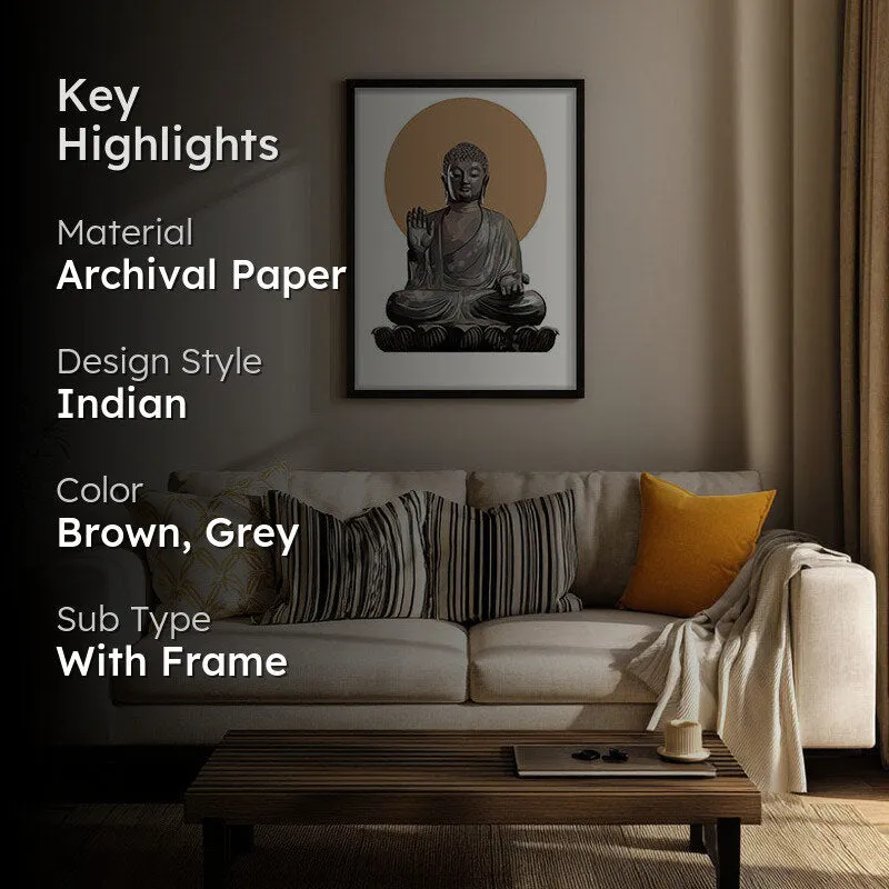Buddha's Halo Archival Paper Wall Art With Frame media 2