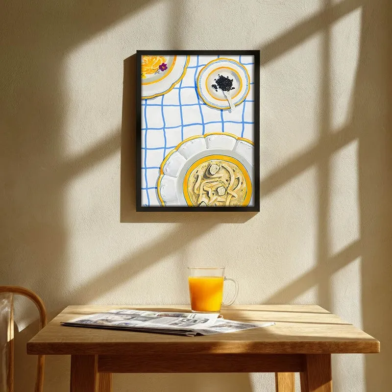 Royal Dining Archival Canvas Wall Art - Black media 1