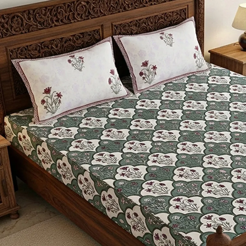 Rupa Cotton Bedsheet (Grey) - 180 TC media 3