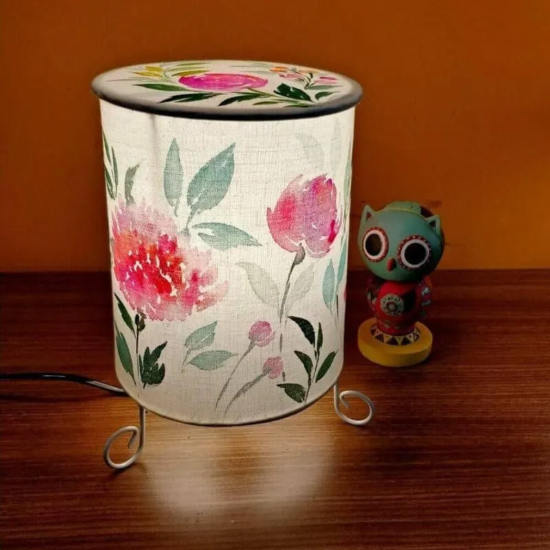 Nora Bloom Cylo Handpainted Fabric Table Lamp - Multicolor media 1