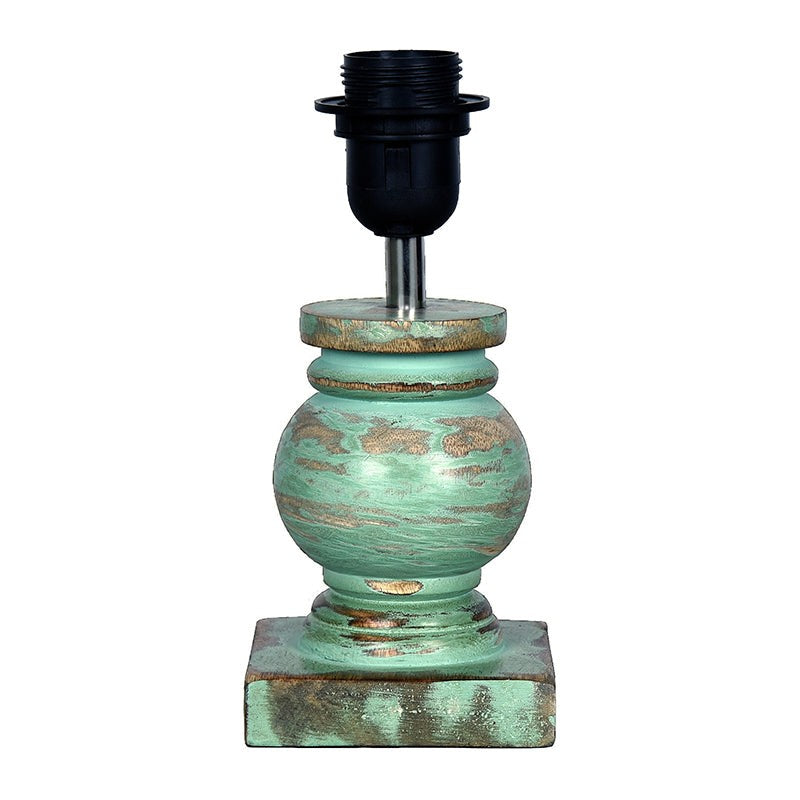 Minos Carved Fabric Table Lamp - Green media 4
