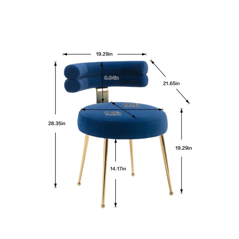 Velmora Metal Accent Chair - Blue media 9