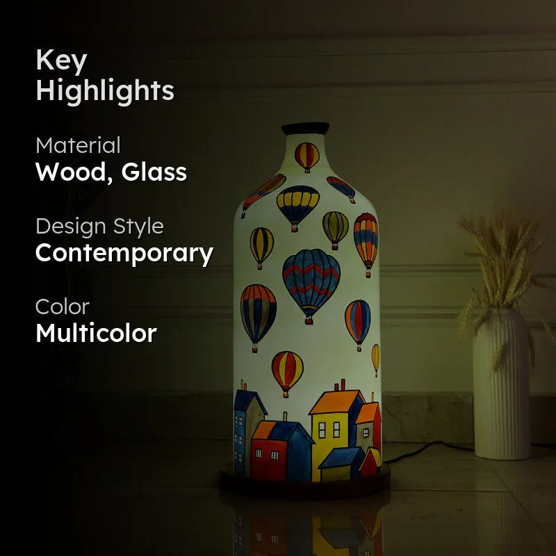 Dream Drift Hand Painted Glass Floor Lamp media 2