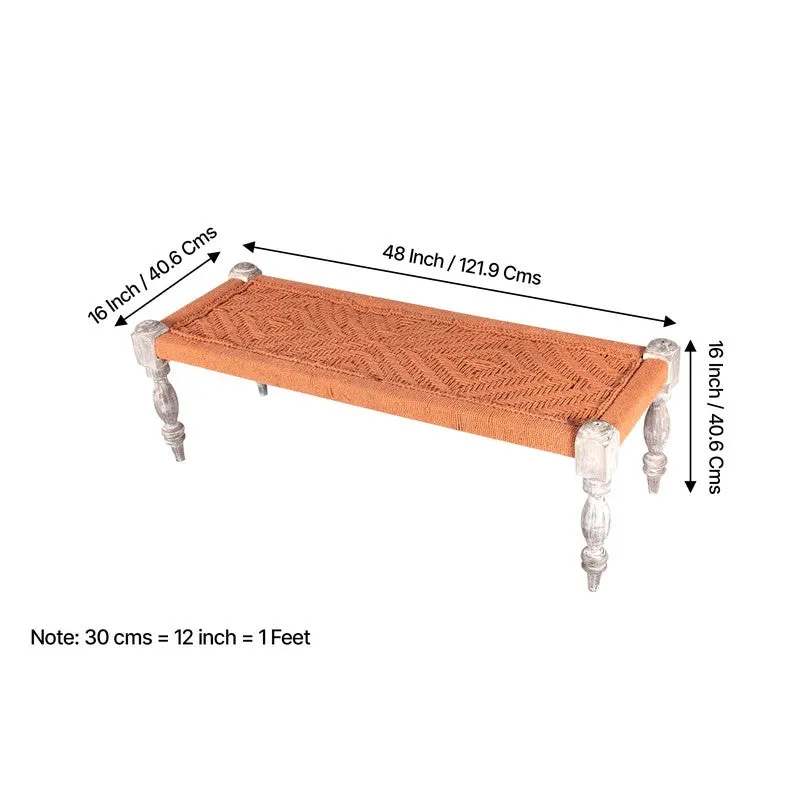 Crixo Sheesham Wooden Bench - Orange media 10