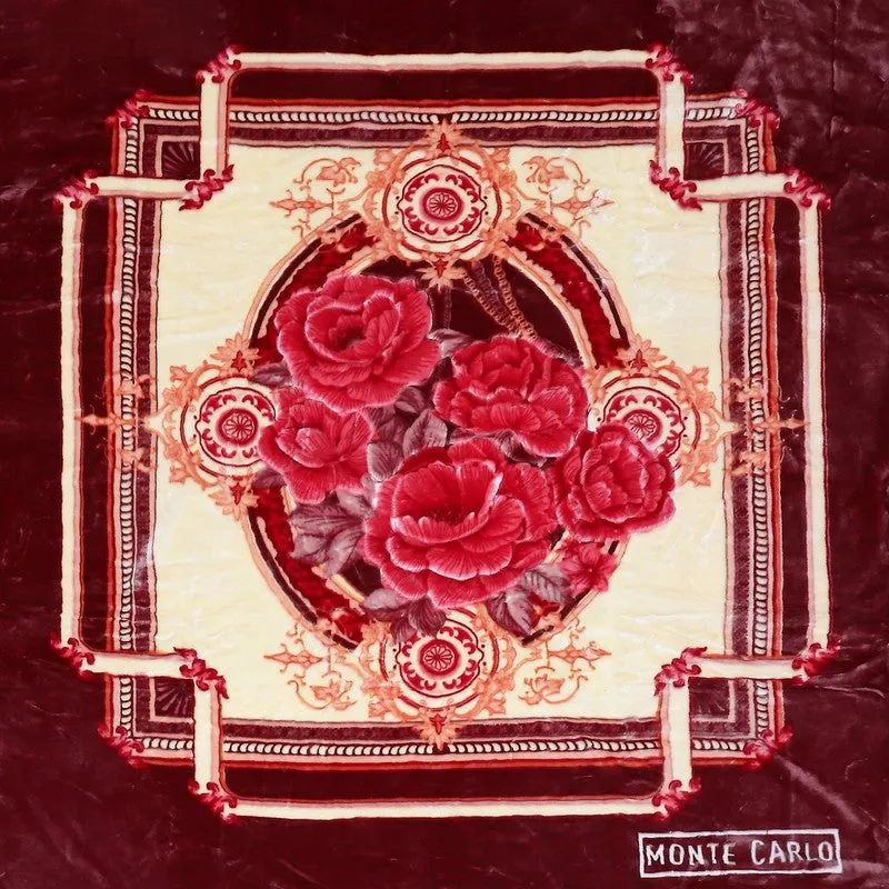 Monte Carlo Crimson Elegance Blanket - 800 GSM media 7
