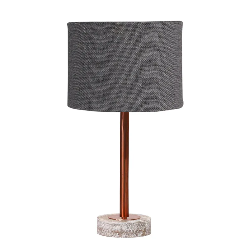 Sienna I Rodin Wooden Table Lamp - Grey,Copper,White media 4