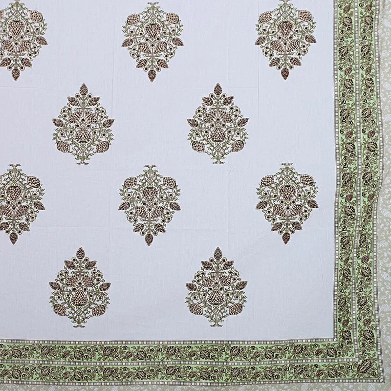 PetalRiwaaz Handblock Printed Cotton Bedsheet (Brown) - 400 TC media 8