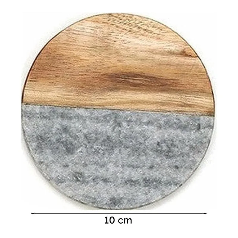 Handcrafted Wooden & Stone Coasters - Set Of Four media 7