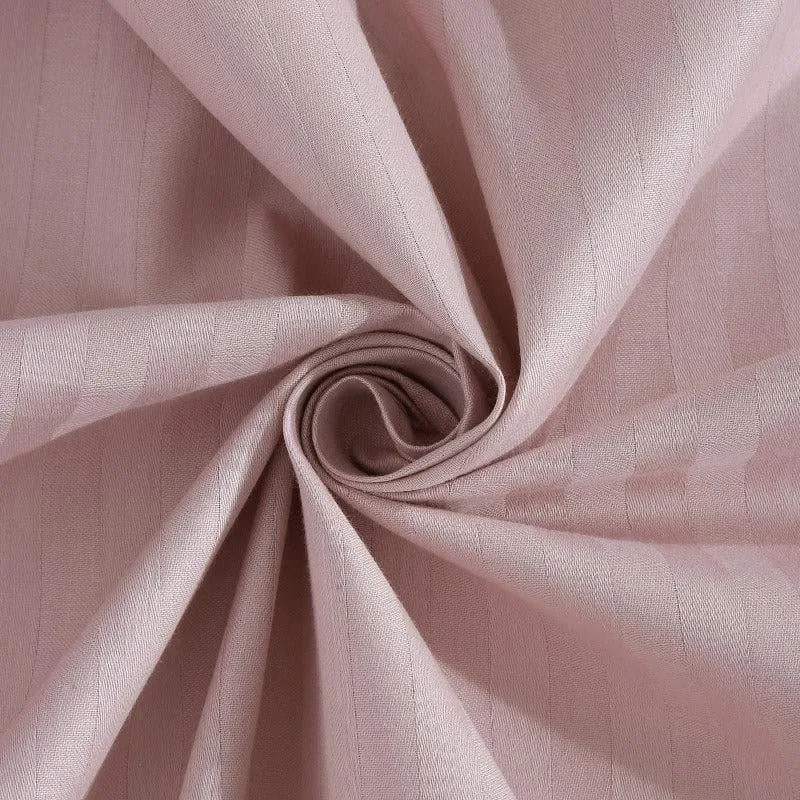 Royal Stripe Cotton Bedsheet (Cameo Rose) - 210 TC media 5