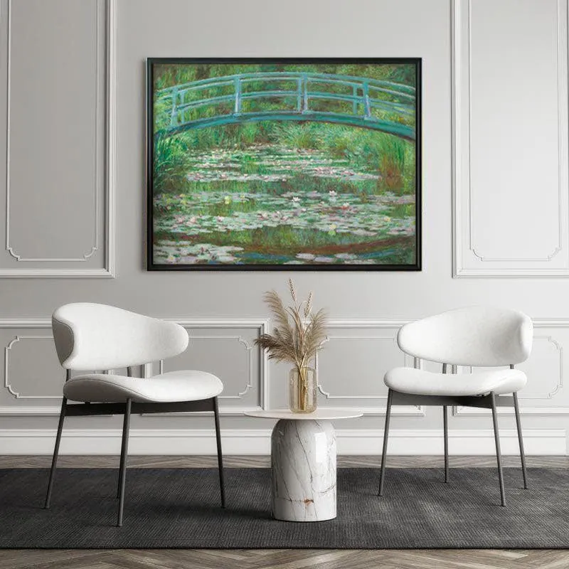 The Japanese Footbridge (1899) By Claude Monet - Black Frame media 5