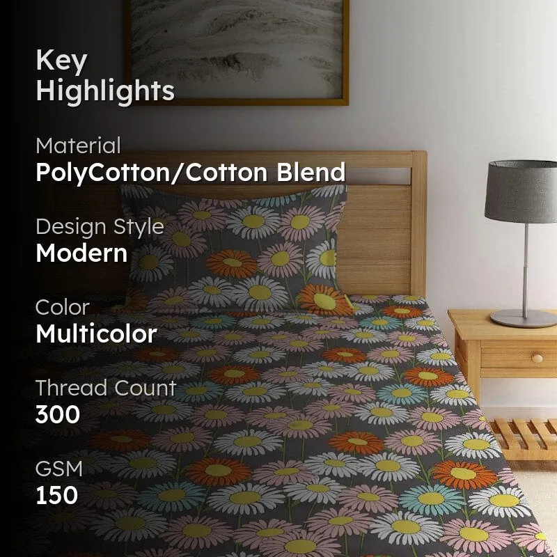 Dandelia Floral Bedsheet - 150 GSM media 2