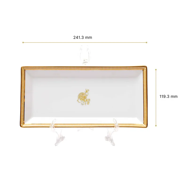 Gilded Iris Porcelain Platter - Gold media 6