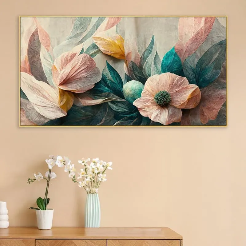Velvet Petal Canvas Wall Painting With Frame media 3