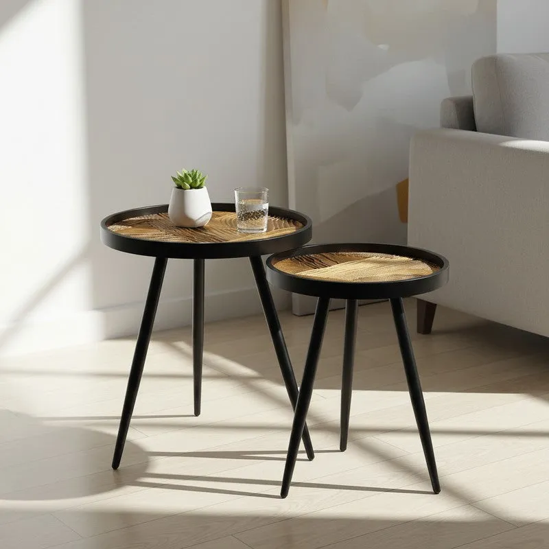 PureOak Mango Wood Side & Bedside Tables - Set of Two media 1
